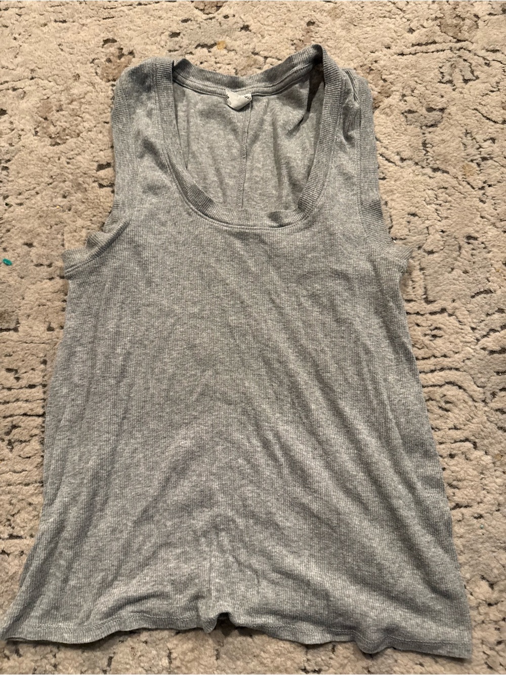 Classic Women's Ribbed Grey Tank Top